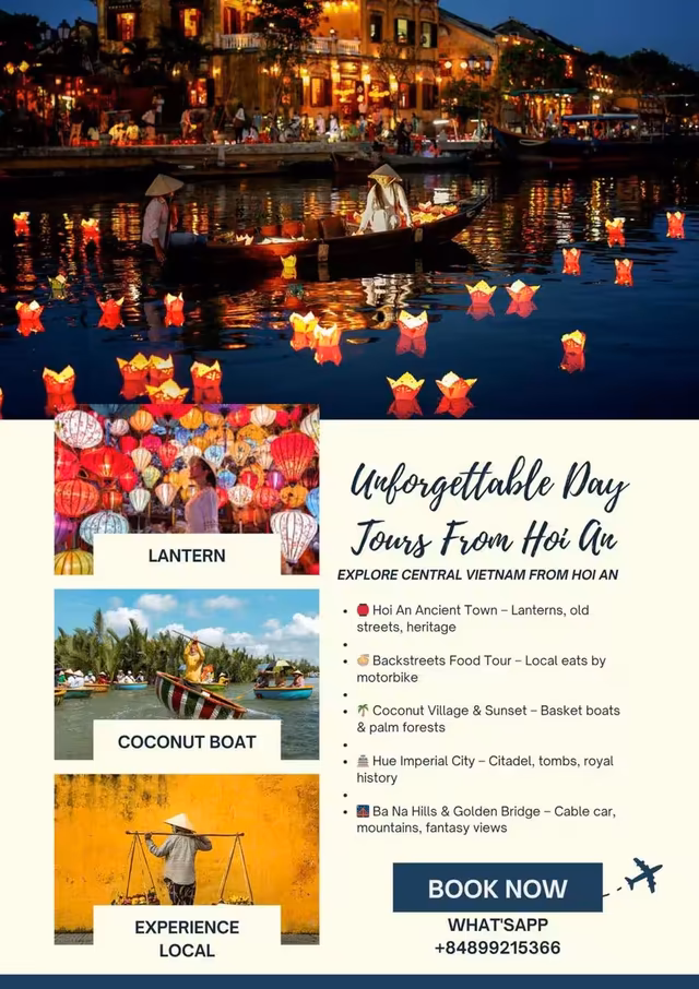 Private Hoi An Sunset Tour from Da Nang: Ancient Town & Basket Boat Magic